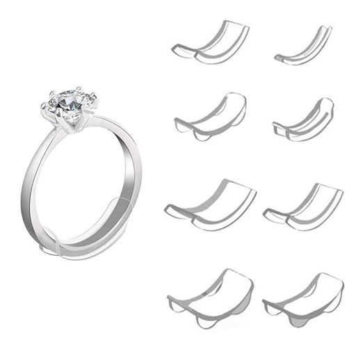 サムコス指輪サイズ調節8枚セットリングアジャスターリングストッパー透明目に見えないリングサイズアジャスタールーズリング用リングサイズ調整用