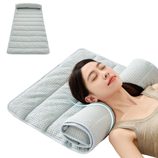 タオル枕 睡眠用タオル ロール枕 首枕 綿100% 高さ調整 折り畳み収納 通気性 携帯...