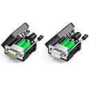 PENGLIN2個D-SUB9ピンコネクタオスメス端子台付基板コネクタカバーRS-232DB9ケーブルネジ止めはんだ不要DSUB9ピンシリアル変換アダプタ基板シリアル通信コネクタ(オス+メス)