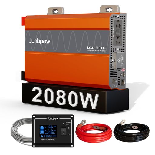 【2080W連続出力・最大6000W瞬間出力|DC12V右向き矢印AC100V/110V 純正弦波インバーター】 2080Wの連続出力と最大6000Wの瞬間出力に対応し、最大93%の高変換効率を実現。DC12Vバッテリーから家庭用AC100V/110Vへ安定した純正弦波を供給します。キャンピングカー、車中泊、トラック、ソーラー・オフグリッドシステム、防災・停電対策、非常用電源など幅広い用途に適しています。 【100V/110V・50Hz/60Hz切替対応|日本国内のさまざまな電源環境に対応】 出力電圧はAC100V/110V、周波数は50Hz/60Hzの切替に対応。東日本・西日本を問わず使用環境に合わせて設定できます。車中泊、キャンピングカー、DIY電源システム、ソーラー蓄電システムなど、多様な電源環境に柔軟に対応する12V純正弦波インバーターです。 【高耐久設計|高品質固体コンデンサ採用】 高温・高負荷環境でも安定した動作を支える高品質な固体コンデンサを採用。温度変化による性能低下を抑え、長時間使用時の安定性と耐久性を向上させています。