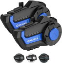 バイク用インカムMOMAN(モーマン)H2PRO1000M通信可能距離2人同時通話DSP&CVC機能搭載音楽再生IP65防水音声アシスタント日本語/英語ガイダン...