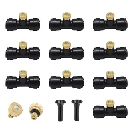 YUWENWミスト散水ノズル噴霧ドリップ潅漑システム散水用具屋外冷却システム適用ガーデニングやりミスト..