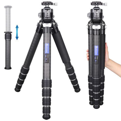 ARTCISE40mm管経コンパクトトラベルカーボン三脚&52mmボール低重心雲台キット軽量カーボンファイバーカメラビデオ三脚アルカスイスクイックシュー三脚ヘッドDSLR/一眼レフ/デジタルに適用