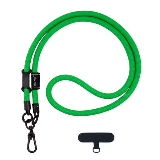 [U-PICK]ネックストラップスマホストラップ肩/首掛け斜めがけ全機種対応120cmアウトドアスマホショルダーストラップホルダー携帯10mm(グリーン)