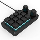 SIKAICASEマクロキーボード【有線接続1レイヤー】12キー2ノブ片手キーボードRGBWIindows設定赤軸メカニカルキーボードノブ付き12キーミニキーパッド多機能プログラマブルマクロキーボードゲ…
