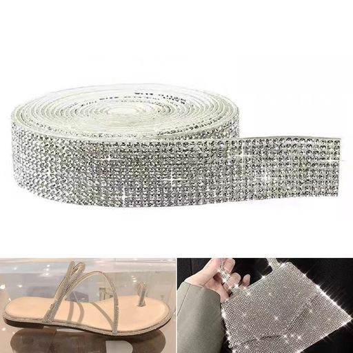 ラインストーンリボンクリスタルステッカーダイヤモンドテープクリスタルリボン自己粘着ラインストーン..