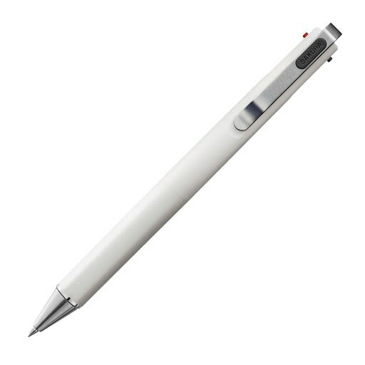【仕様】スタイリッシュな3色ボールペン「ボールサインiD 3C」/0.4mm/ホワイトボディ 【インク色】Aパターン(ピュアブラック,ブルー,レッド)。ビジネスで使いやすいスタンダードな3色。 【特徴1】金属製のクリップ・ペン先、ミニマルなスライダー、丸みのある六角ボディなど、上質感あふれるデザイン。 【特徴2】なめらかな書き心地で疲れにくい水性顔料ゲルインキを使用。細かい文字もはっきり鮮やかに書ける。 【一本あたりサイズ/重さ/材質】14.7xφ1.2cm/13g/軸:ABS、クリップ:ステンレス、スライダー:ABS・エラストマー、先栓:真鍮