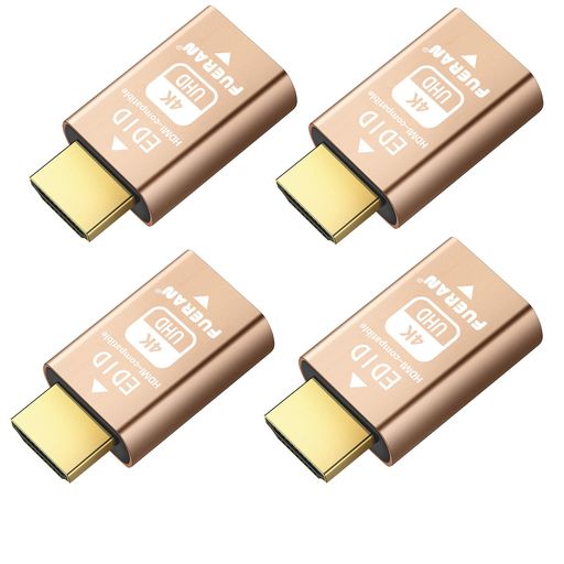 FUERAN HDMI EDIDエミュレーター パススルー エミュレーター アダプター 第3世代 MAC THUNDERBOLTからHDMI対応 スイッチャー/エクステンダー/AVレシーバー/ビデオスプリッター 4K、3840X2160@60HZ -