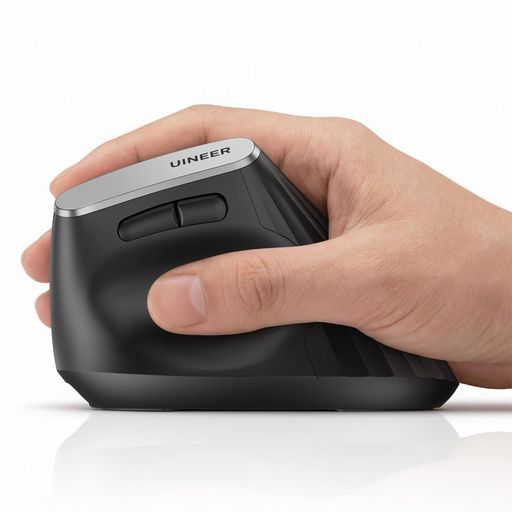 Ergonomic Design [Comfort Upgrade] Vertical Wireless Mouse: Reduces Wrist Pain, Lightweight, Bluetooth Rechargeable, Compatible with Office Desktop PCs, Laptops, and Macs.