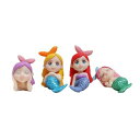 MUYYIKAアクアリウムオブジェ人魚姫かわいい水槽オーナメント家の装飾マーメイド置物人魚像海妖精ガーデン水族館アクアリウムアクセサリー飾り(4個セット)