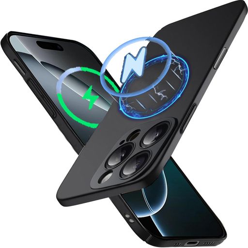 Rakuten - Wojiaozvlf 極薄 iPhone 16 Pro 用ケース 薄型 Magsafe対応 マグネット搭載 あいふおん16pro用 カバー PCマット質感 超軽量 黄変防止 指紋防 擦り傷防止 手触り良い 全面保護 超耐磨