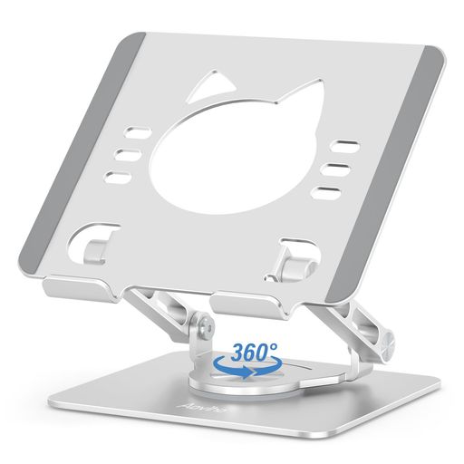 アオビホ(Aoviho)-ipadスタンド-タブレットスタンド-360度回転式-アイパッド置き台卓上ホルダー折り畳み式高さ角度調整可能スマホ立てtabletstand充電可能持ち運び便利姿勢改善アルミ製軽量