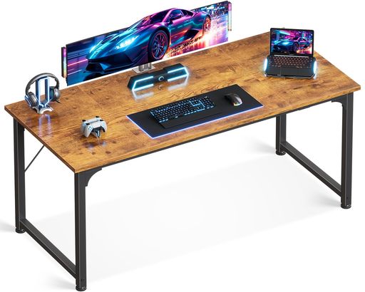 ODK ゲーミングデスク 機 デスク pcデスク 幅160cm パソコンデスク デスク computer desk パソコンデスク オフィス 学習機 シンプル ホームワーク おしゃれ 組立簡単 ビンテージ