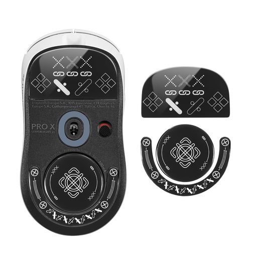 Rakuten - IMMOENUC マウスソール は Logicool G PRO X SUPERLIGHT 2c に適合しますマウスフィート マウスのガラスフットパッド 2.5D円形デザイン 薄型 耐久性 低摩擦 ゲーミングマウスアクセサリー(十字パターン)