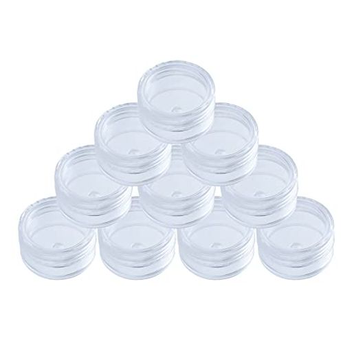 DFsucces小分け丸ケース5ml10個セットプラスチッククリームケースアクセサリーケースビーズネイル収納..