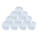 DFSUCCES 小分け丸ケース 5ML 10個セット プラスチック クリームケース アクセサリーケース ビーズ ネイル収納ボックス 小物用収納ボ 化粧品 詰め替え容器 透明 便利グッズ 出張 旅行用品 家庭用 (5ML)(4)