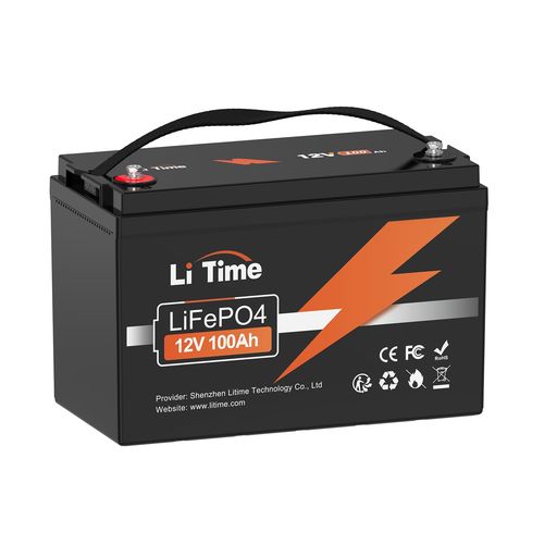 LiTime 12V 100Ah リン酸鉄リチウムイオンバッテリー ディープサイクル 車中泊 キャンピングカー