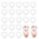 ネイルパーツ パール 約100個 3D 立体 ハート ネイルパーツ パール ホワイト 大きめ ネイルデコパーツ ネイルアート ジュエリーパーツ 10MM(4)