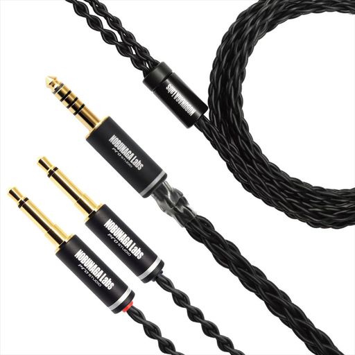 NOBUNAGA Labs 霧降 豪 (Kirifuri-Gou) OFC錫メッキ8芯ヘッドホンケーブル 【4.4mm...