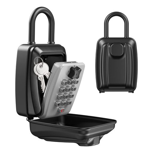 🔑【大容量設計】アップグレード版エクストララージキーロックボックスは外部寸法4.53x3.35x2.17インチ(高さx幅x奥行き)、内部寸法4.33x3.15x1.18インチ(高さx幅x奥行き)の広い収納スペースを備え、貴重品を安全に保管できます。屋外設置可能なキーボックスには中サイズの家鍵5-8本、アクセスカード、車鍵などの小物を収納可能。カーペット下に隠す従来方法とは異なり、鍵の紛失リスクを軽減します。 🔑【高度防犯性能】壁設置型ダイヤル式キーボックスは新開発12桁ボタンを採用。従来の4桁暗証番号と比較し、9桁までの組み合わせ可能なパスコードで解読困難性を向上。暗証番号はいつでも再設定可能。高強度亜鉛合金本体+硬化鋼製シャックルが不正アクセスを防止。 🔑【強化耐久構造】住宅用キーボックスは重厚なPVC材、アルミニウム合金、耐久性鋼製ロック機構を採用。ハンマー・ノコギリ・バールを使用した物理的攻撃に対する耐性を強化。壁設置型キーボックスの耐久性を大幅に向上。 🔑【簡単設置】取り外し可能なシャックル付属の12桁ダイヤル式ロックボックスは、ドアノブ、柵、その他任意の場所に簡単に設置可能。