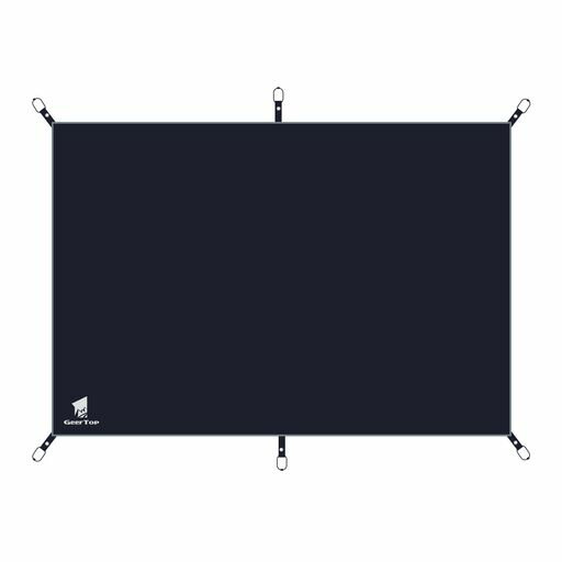 GeerTopグランドシートテントシートレジャーシート防水マット耐水圧3000mm軽量耐摩耗コンパクトアウトドアキャンプツーリング旅行ピクニック釣りブラック220x150cm