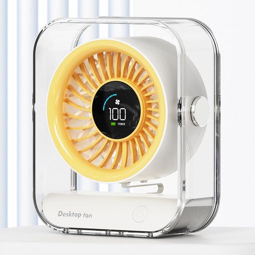 ✨ 【100段階風量 x 5段階モードで細やかな風の調節を実現!】 🌬️ 繊細な風量調整が可能な「100段階無段階調節」に加え、5つのシーン別モードを搭載!読書時は🌿そよ風レベル、暑い日は💨爆速ターボ風まで、体調や好みにピッタリの涼しさを追求できます。📊 LED大型画面で風量・バッテリー残量・充電状態が一目瞭然!使い勝手バツグンです8分音符 🌟 【クリアアクリル x 航空技術ブレードの超スタイリッシュデザイン!】✨ 2025年新登場!透明アクリル素材と航空グレード7枚螺旋ブレードが融合した先進デザイン。⚡ 最大40,000回転/minの超音速回転技術で、従来比1.5倍の風圧を実現!インテリアとしても映える💎輝きながら、圧倒的な冷風循環を叶えます。 🔋 【3000mAh大容量バッテリー x 超静音設計!】🌙 浮遊式防振技術で就寝時もほぼ無音(20dB以下)!最小風量なら最大36時間連続稼働可能。