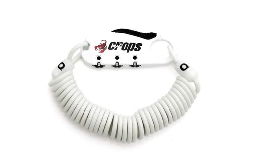 クロップス(crops)コンパクトワイヤーロックQ3|3mmx1800mm3桁ダイヤルCP-SPD08-02(ホワイト)