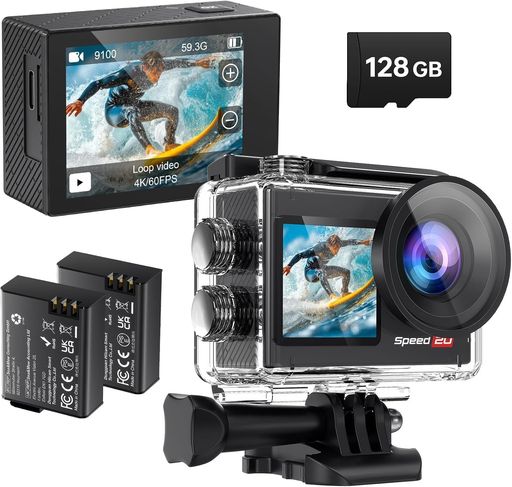 Hiicam Speed20 アクションカメラ ウェアラブルカメラ アクションカム 4K 20MP 6軸...
