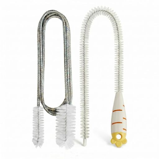 トイレ 【セット内容】: 150cm両端式排水管掃除ブラシ(1本)、75cm新型排水管ブラシ(掃除用ペンチ付き)(1本)。このセットには、排水管、細いパイプ、手の届きにくい場所の掃除に必要な道具が揃っています。 【柔軟で曲げやすい】両端のパイプブラシと排水管掃除ブラシはどちらも曲げることができ、排水管の形状に合わせて調整可能です。さらに、オレンジ色の毛髪コレクターは柔軟性の高いPP素材で作られており、蓄積した髪の毛、食べかす、ゴミ、その他の詰まりを効果的に除去します。 【実用的な両端式パイプクリーニングブラシ】このクリーニングブラシのシャフトは高品質なステンレス鋼製で、長持ちする耐久性を備えています。パイプ内の頑固な汚れや藻類を簡単に除去します。水槽、魚の水槽、ウォーターポンプ、フィルター、コネクター、パイプ、シャワーの排水口、その他の配管設備の清掃に最適です。 【配慮の行き届いたデザイン】1 この新しいパイプブラシにはクリーニングトングが付属しています。パイプブラシを使用した後は、クリーニングトングを使ってブラシに残った汚れを取り除くことができます。