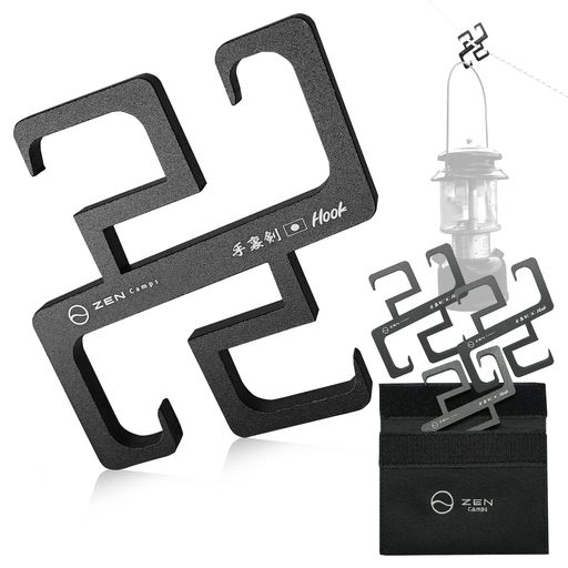 ZENCamps手裏剣フック(3本セット)ロープフックロープハンガー引掛けフックS字フックキャンプテントター..