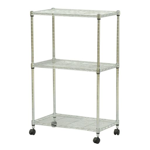 エイアイテック(AITECH)19φスチールラックセット3段幅60x奥行35x高さ96cm組立品メッキJSR-6095C