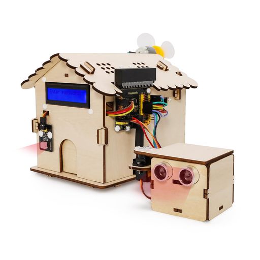KEYESTUDIO スマートハウスキット Micro:bit V2用(別売)、初心者向け DIY Microbit ホームオートメーション教育用 STEM キット