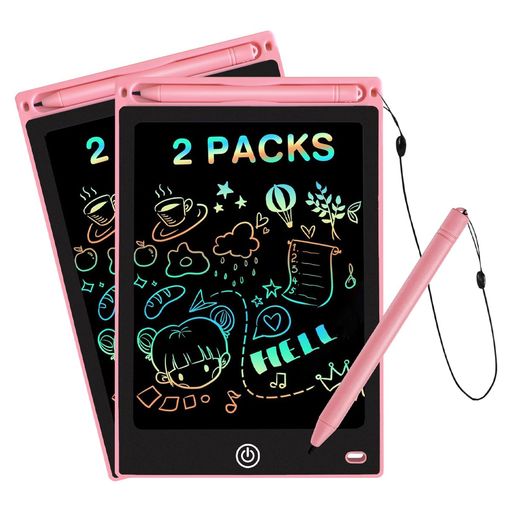 2個セットお絵描きボード繰り返し使える電子メモパッドモンテッソーリ知育玩具おもちゃ3歳・4歳・5歳男女対応誕生日/クリスマスプレゼントピンク