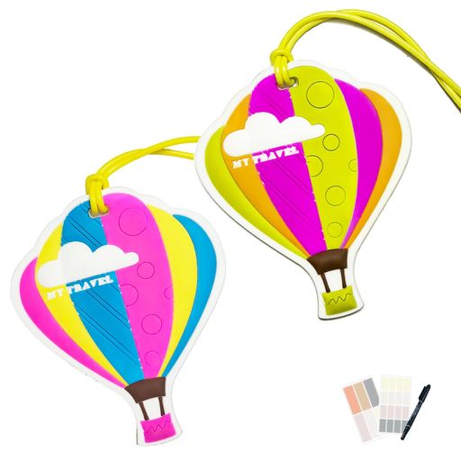 Oumino荷物タグネームタグ2個セットスーツケースタグ出張用タグ番号札バッグ用ネームタグ船荷物タグトラベル用旅行番号札ラベルシール2枚とサインペン1本付き軽量紛失防止可愛い(熱気…