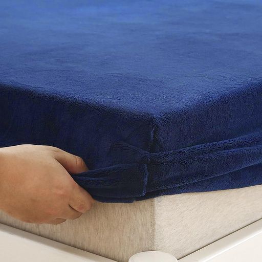 ボックスシーツキング冬暖かいマイクロファイバー極暖もこもこ発熱マチ30cm冬用ベッドシーツ吸湿柔らかい毛布シーツ静電気防止ふわふわ毛玉なしフランネル洗える速乾防臭防ダニ(ネイ…