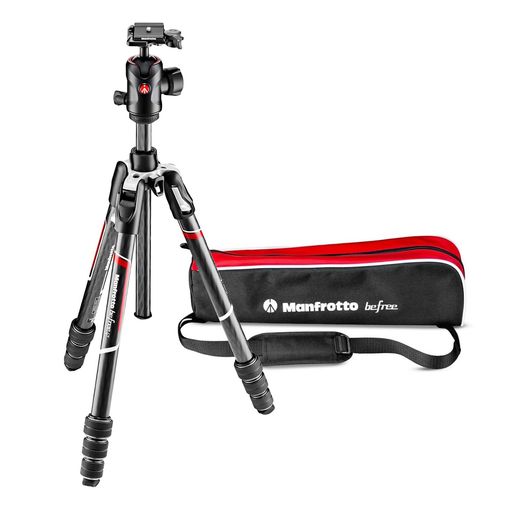 マンフロット(Manfrotto)BefreeGTカーボンT三脚キット黒MKBFRTC4GT-BH4段軽量1.55kg最高162cm縮長43cmMロックシステム大型ボール雲台プロ対応