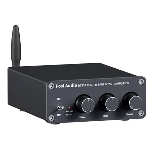 【HiFi Bluetooth 5.0アンプ】Bluetooth 5.0をサポートし、最大50フィートの接続範囲により、低信号遅延が保証されます。 Bluetooth接続が確立されているとき、ポップ音や可聴ノイズはありません。 【100W*2衝撃的な低音出力】100W RMS*2(4ohms、20 Hz〜20 kHz、0.04%THD)、24V電源が付属し、280ワット(8ohms)、320ワット(4ohms)のスピーカーを駆動できます。(パワードスピーカーではなく、パッシブスピーカーのみ) 【内蔵スピーカー アンプ】プリメインアンプは高度な回路設計され、内蔵スピーカー保護回路、ご家庭の本棚/コンピューター/デスクトップ/スピーカーに最適です。電源スイッチを使用すると、音楽のオン/オフを簡単に制御できます。 【高性能 TI TPA3116D2チップ】TPA3116D2はTexasInstrumentsのクラスdアンプです。広い電圧入力範囲、高効率、フィルター不要という特徴があります。その効率は92%以上に達する可能性があるため、長時間の高出力動作でも、THDが0.1%未満であることを保証します。
