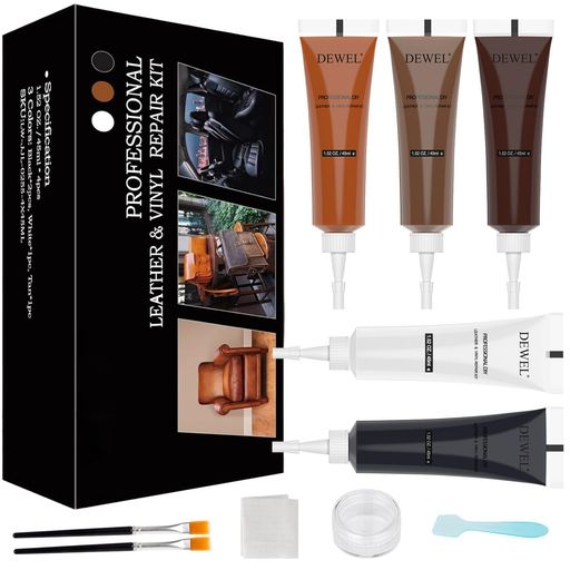 DEWEL革補修レザーケアキット革補修クリームレザーリペア革色落ち補修レザー補修クリーム革色補修革製品キズ補修皮革用ソファ革シート財布革ハンドルベルト革バッグなど補修5色入り