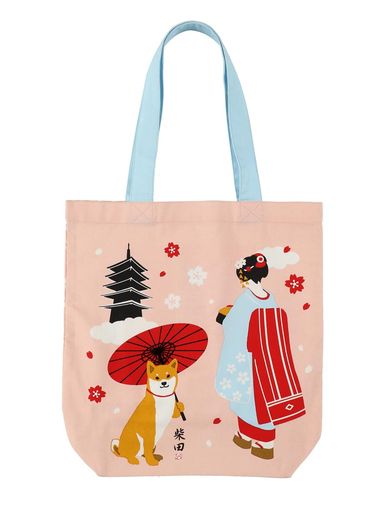 製造:インド 素材:綿100% サイズ:約39x38cm 長めの持ち手で肩掛けもできる、サブバッグとしてもメインバッグとしても毎日使えるようなシンプルA4トートバッグ。 フレンズヒルの人気キャラクター・柴犬のしばたさんと日本らしいモチーフとのコラボデザイン。日本のお土産にもおすすめです。