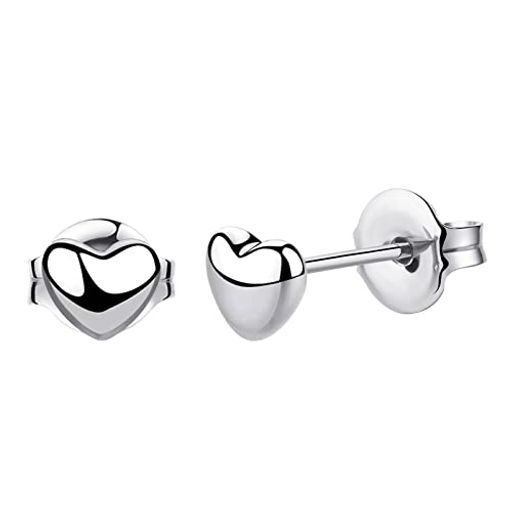 VGACETI 純チタン ピアス 4MMハート 金属アレルギー 対応 芯 0.75mm 長さ 11mm ポスト 両耳 チタン ニッケルフリー つけっぱなし 小ぶり シンプル レディース 女性 おしゃれ プレゼント
