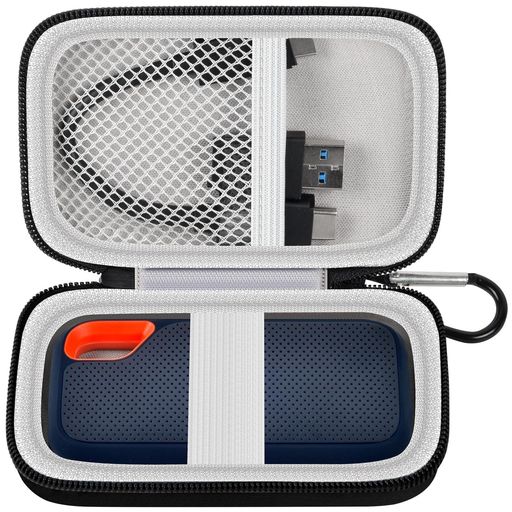 GWCASE ケース 適用される SanDisk SSD Extreme 1TB/2TB/4TB/500GB 対応 防衝撃保護ケース 通勤/旅行用 学生・ビジネスマン向け 専用保護収納携帯用 真っ黒