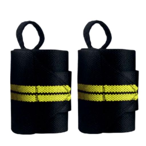 Riorune(リオルネ)リストラップウエイトトレーニング手首固定(2枚組)男女兼用(イエロー)