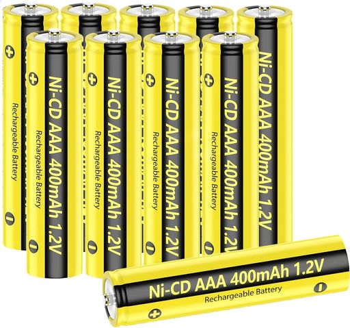 PKCELL単4形充電池1.2Vニカド充電池NICDAAA400MAH安定した充電、強力な耐久性10本入