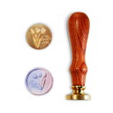 ZYAIREシーリングスタンプチューリップシーリングワックススタンプ立体3Dスタンプ真鍮ヘッドワックスシールスタンプ取り外しアンティークレトロ招待状結婚式手紙封書封筒手帳祝い記念…