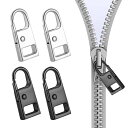 ファスナー引き手交換用ファスナー修理部品ジッパー修理キット合金ジッパーパーツチャックヘッドジッパーファスナー修理チャックファスナー取っ手洋服衣類修復実用的DIY...