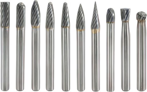 MoToNa10本入り超硬バードリルビットロータリー工具タングステン鋼超硬カッタードリル用研磨研削切