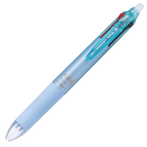 方式: スライドレバー式 本体サイズ: 最大径 13.8x全長145mm/重量15.6g ペン先: 超極細 0.38mmボール インキ: フリクションインキ インキ色: 黒・赤・青・緑