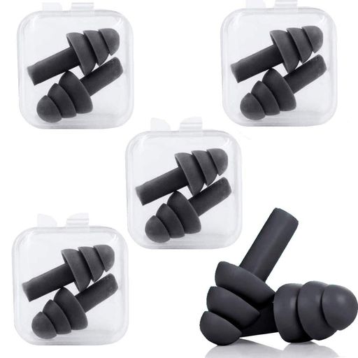 耳栓安眠防音4ペア8個セット遮音値32dBめざましいびきシリコン飛行機仕事勉強水洗い可能繰り返し使用可..