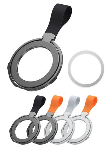 [fluche]スマホリングMagSafeリングマグセーフマグネットMagsafe対応薄型両面マグネット式シリコンバンド高級合金素材落下防止磁気磁力角度調整360度回転高耐久簡単脱着磁石バンカーリング…