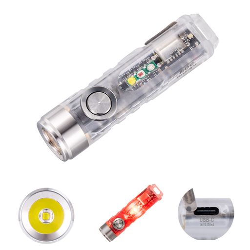 RovyVona8650ルーメン超明るいキーホルダー懐中電灯高ルーメン、USBC充電可能EDC懐中電灯、磁気クリッ..